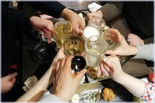 一次会、乾杯
