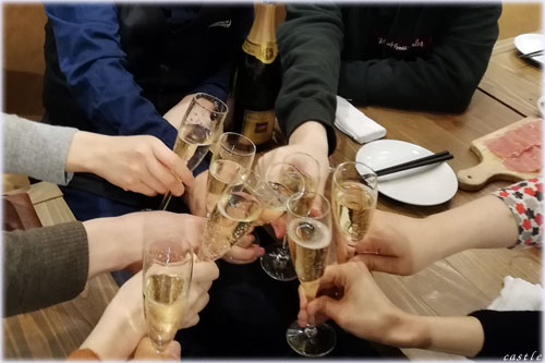 二次会、乾杯
