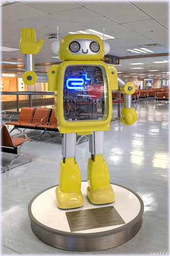 台北松山空港のロボット